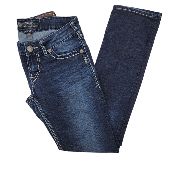 Silver Berkley Low Rise Y2K Straight Leg Jeans - Size W28 L32 - Picture 1 of 7
